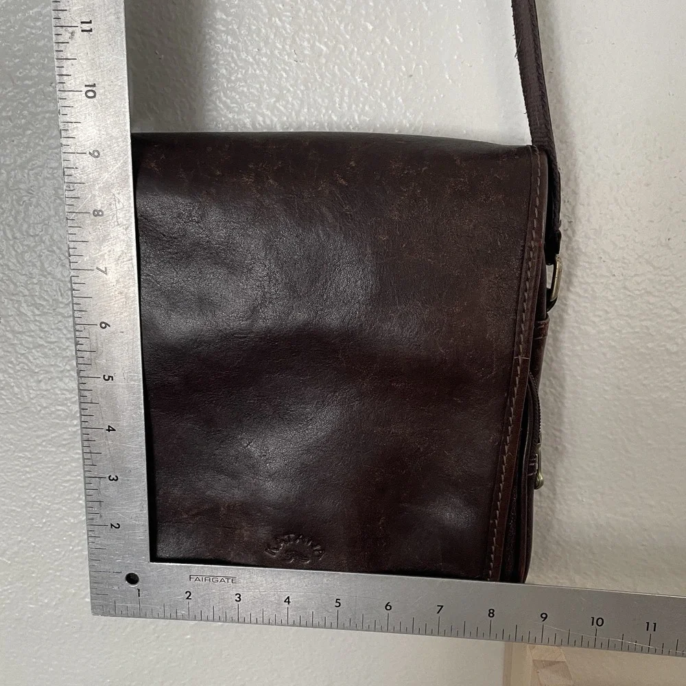 Katana Leather Messenger Bag Brown Crossbody Satchel‎ Travel Dad Bag